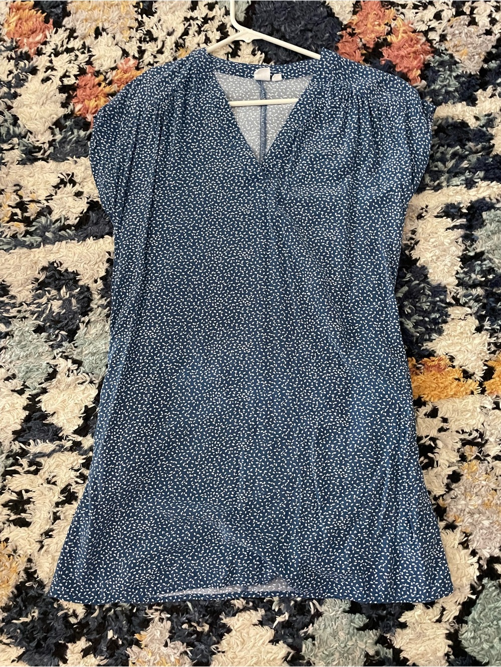 GAP Navy Blue Mini Dress with White Dot Print